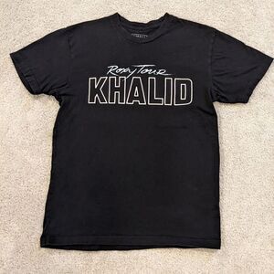 Khalid Roxy Tour Women's small black shirt with tour dates American Teen Concert